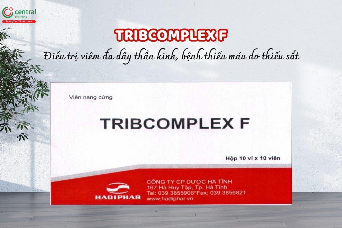 Tribcomplex F giúp điều trị các biểu hiện do thiếu hụt các vitamin nhóm B, cụ thể là B1, B6 và B12, đồng thời giúp ngăn ngừa và điều trị thiếu máu do thiếu sắt.