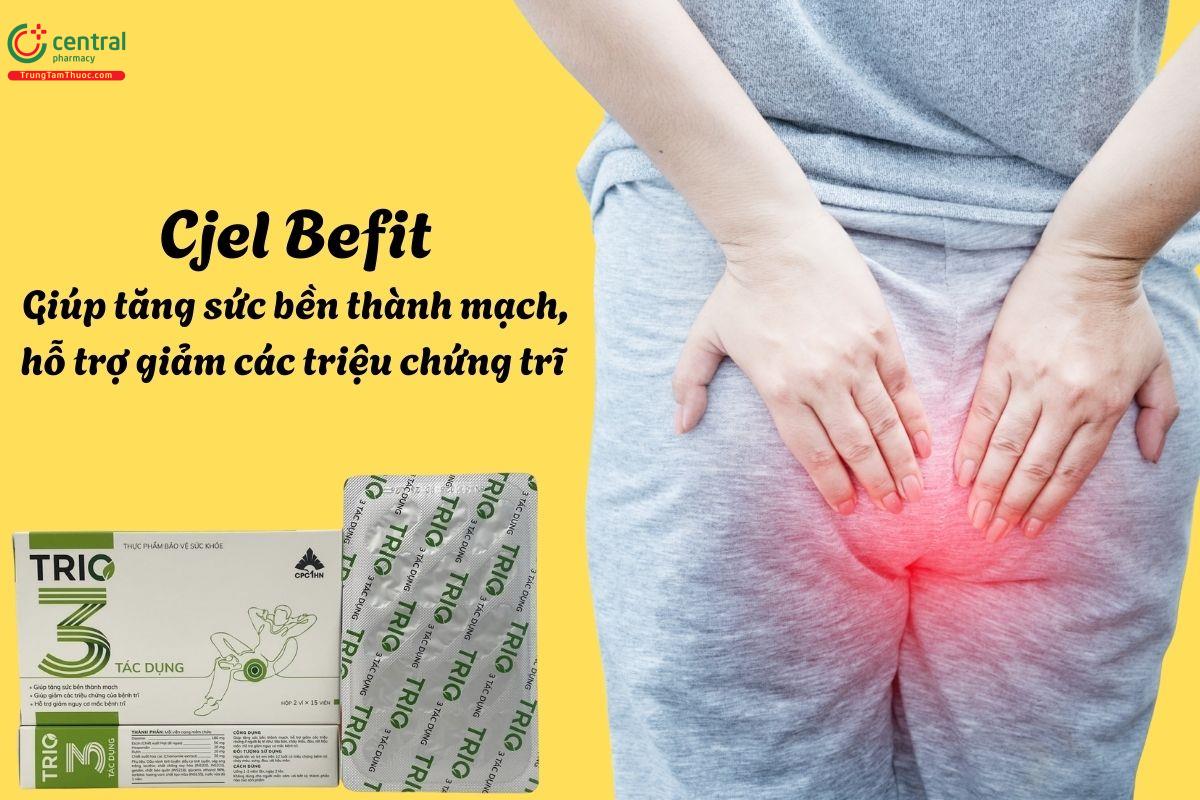  Trio 3 - Giúp tăng cường độ bền thành mạch, giảm nguy cơ bị trĩ