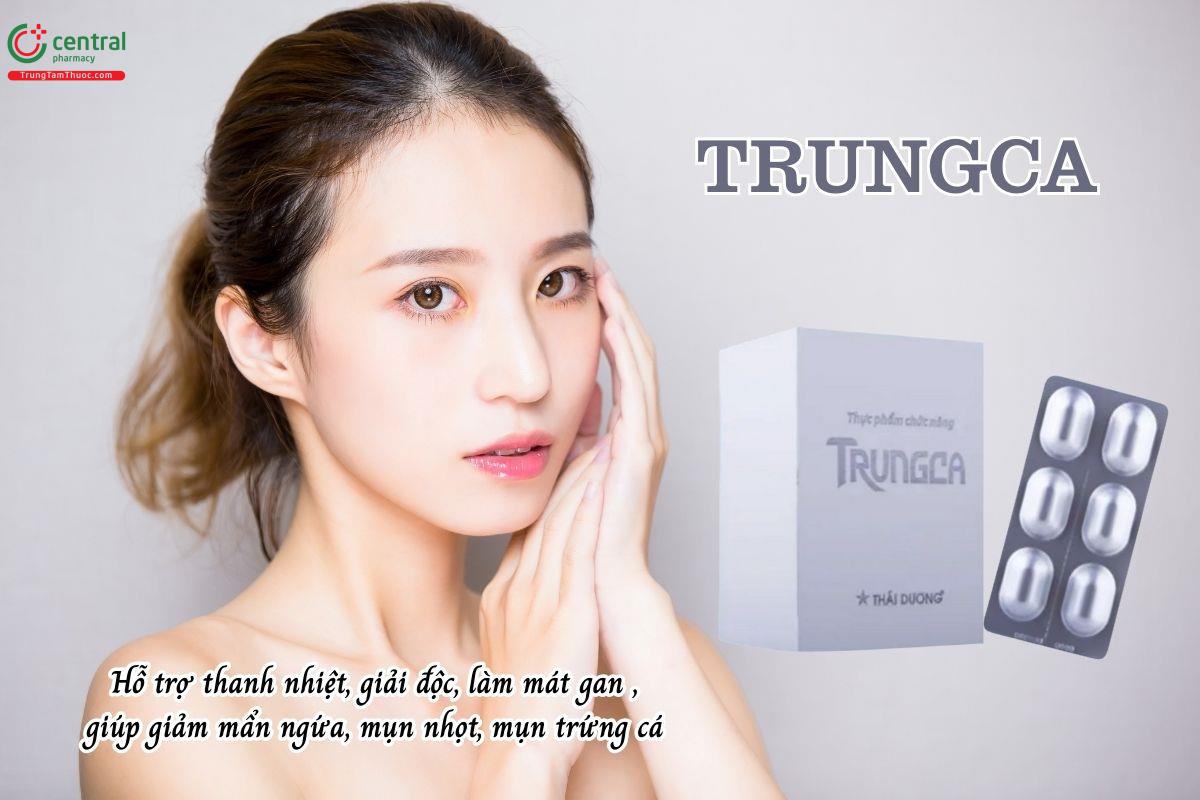 Trungca Thái Dương hỗ trợ thanh nhiệt, giải độc, làm mát gan, giúp giảm mẩn ngứa, mụn nhọt, mụn trứng cá