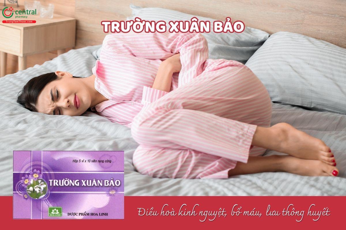 Trường Xuân Bảo thích hợp sử dụng cho các trường hợp kinh nguyệt không đều, khí hư bất thường, đau bụng trong kỳ kinh, cũng như hỗ trợ phục hồi tử cung sau sinh.