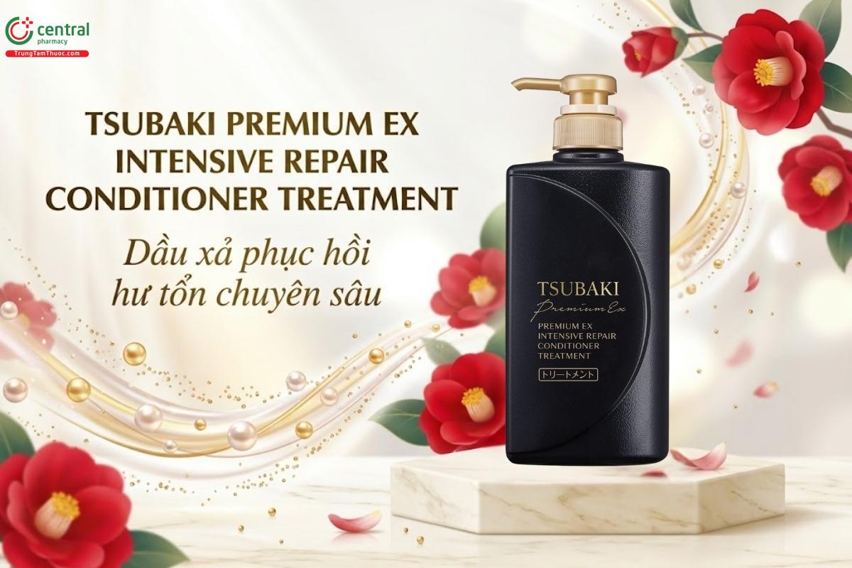 Dầu xả Tsubaki Premium Ex Intensive Repair phục hồi tóc chuyên sâu