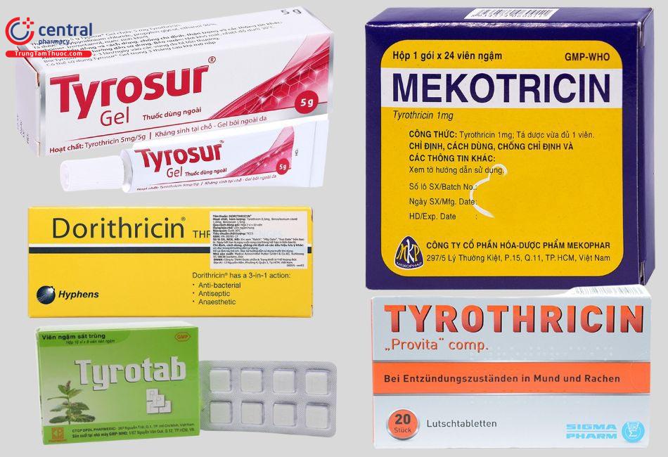 Các thuốc chứa Tyrothricin