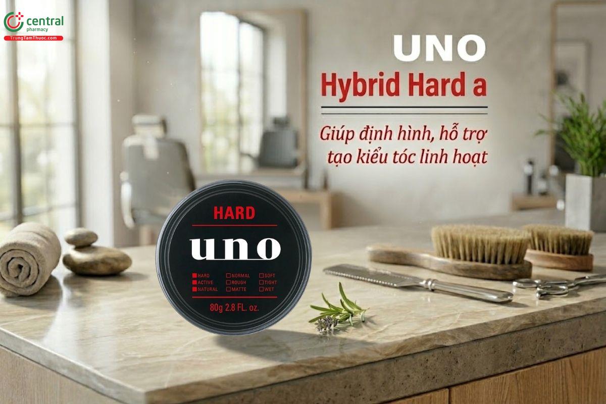 Sáp vuốt tóc UNO Hybrid Hard a cố định kiểu tóc, giữ nếp bền lâu