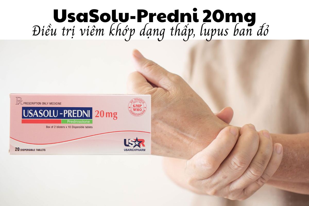 Thuốc UsaSolu-Predni 20mg điều trị viêm khớp dạng thấp, lupus ban đỏ