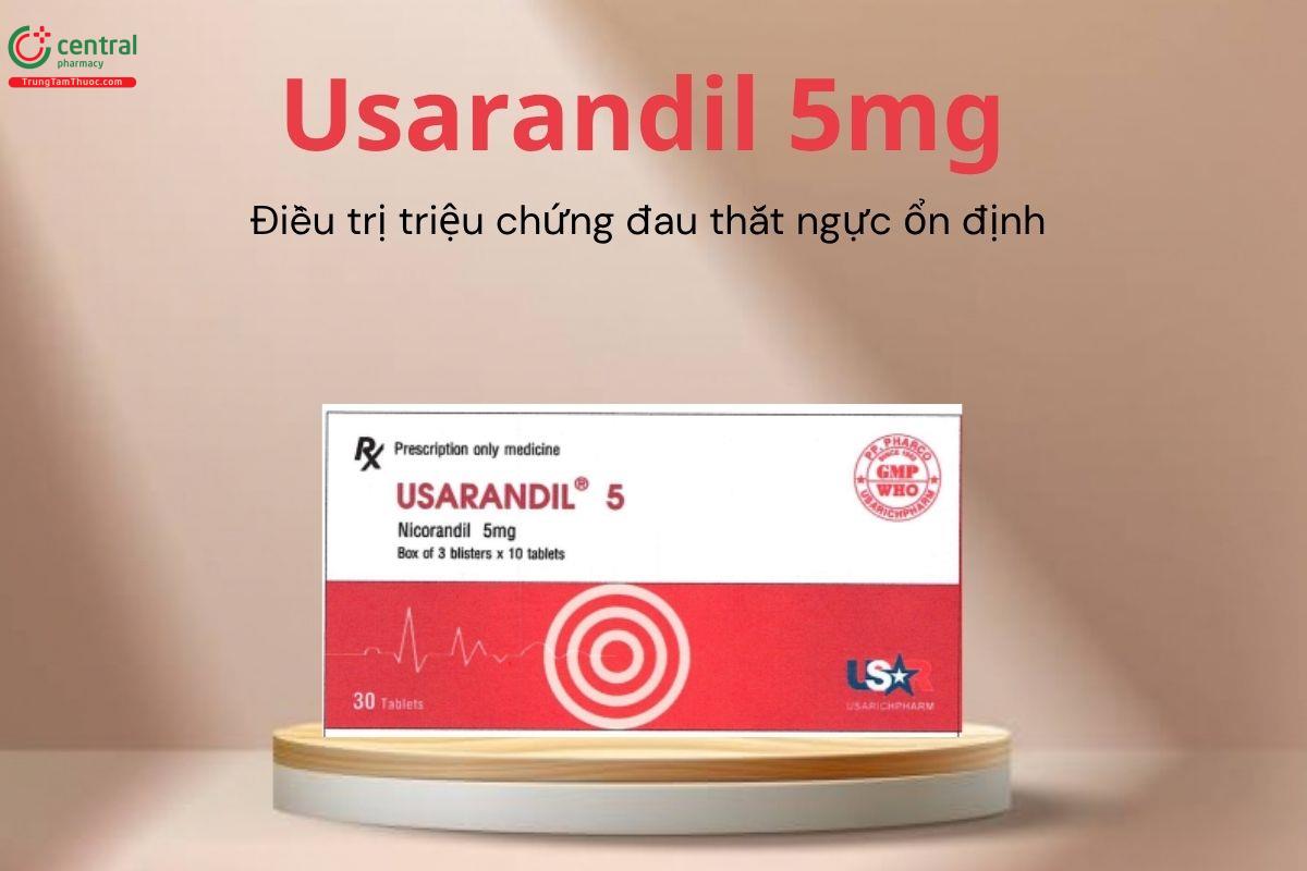Thuốc Usarandil 5mg - Điều trị triệu chứng đau thắt ngực ổn định