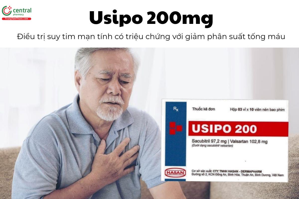 Thuốc Usipo 200mg - Điều trị suy tim mạn tính có triệu chứng với giảm phân suất tống máu