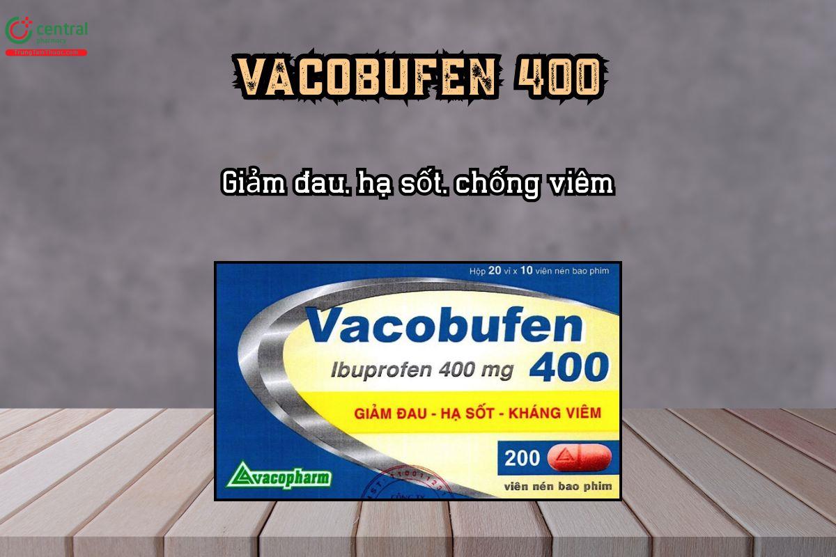 VACOBUFEN 400 chứa hoạt chất Ibuprofen thuộc nhóm chống viêm không steroid