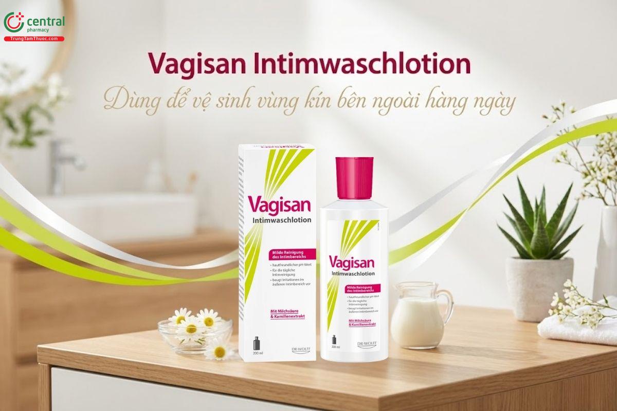 Dung dịch vệ sinh Vagisan Intimwaschlotion làm sạch nhẹ nhàng vùng kín