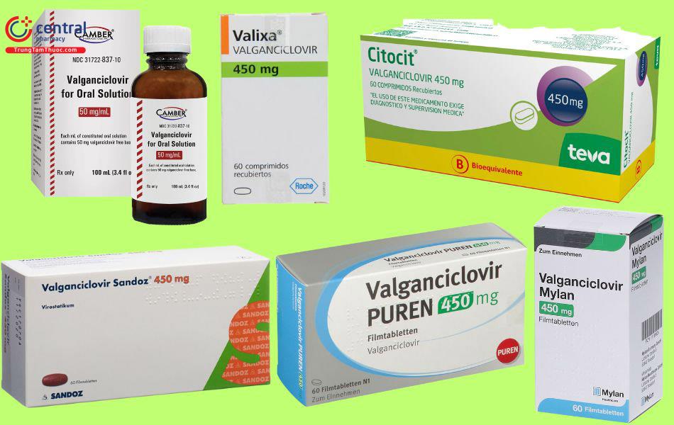 Các thuốc chứa Valganciclovir