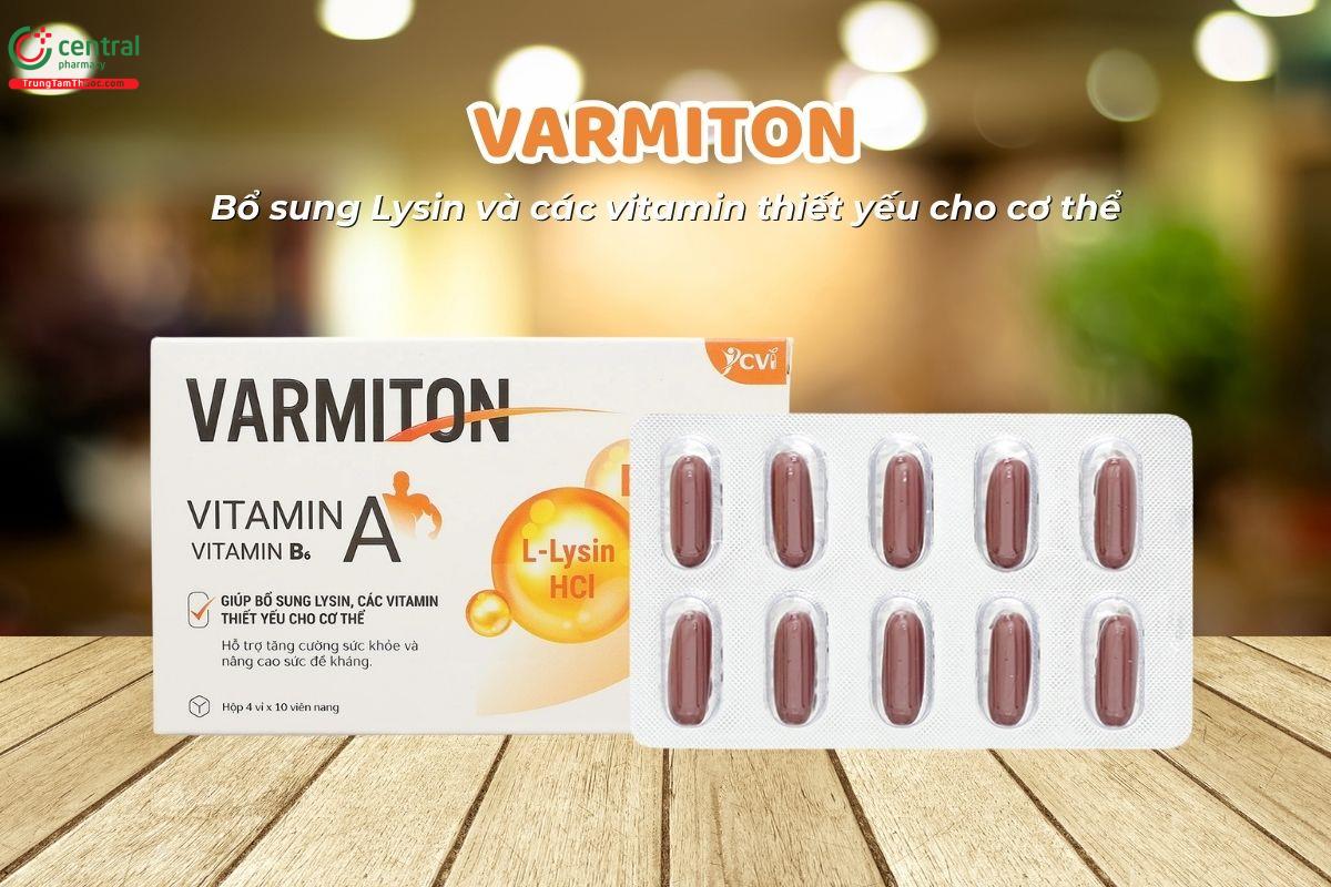 Viên uống Varmiton cung cấp lysin và các loại vitamin cần thiết cho cơ thể