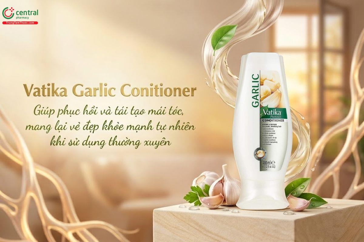 Dầu xả Vatika Naturals Garlic Conditioner nuôi dưỡng và phục hồi tóc