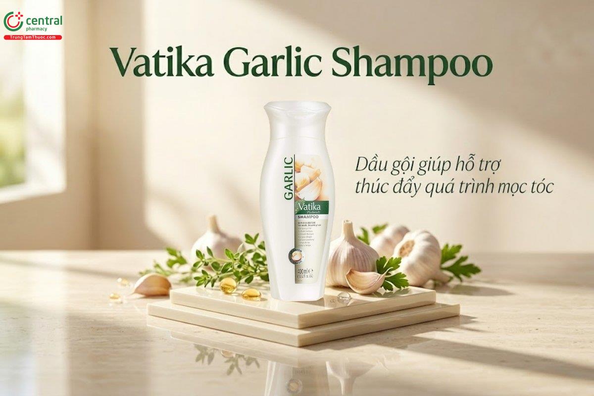 Dầu gội Vatika Naturals Garlic Shampoo làm sạch tóc, giúp tóc chắc khoẻ
