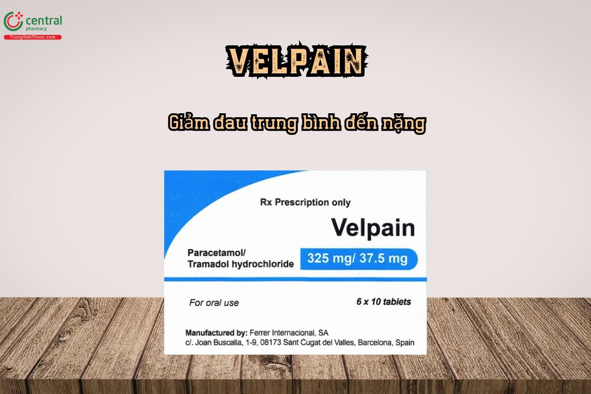 Giảm đau trung bình đến nặng với thuốc Velpain