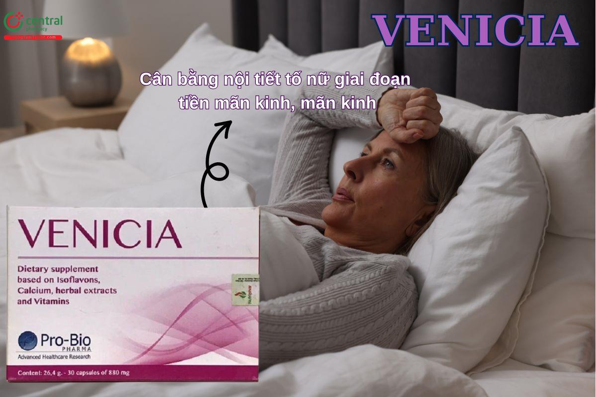 Viên uống Venicia giúp cân bằng nội tiết tố nữ