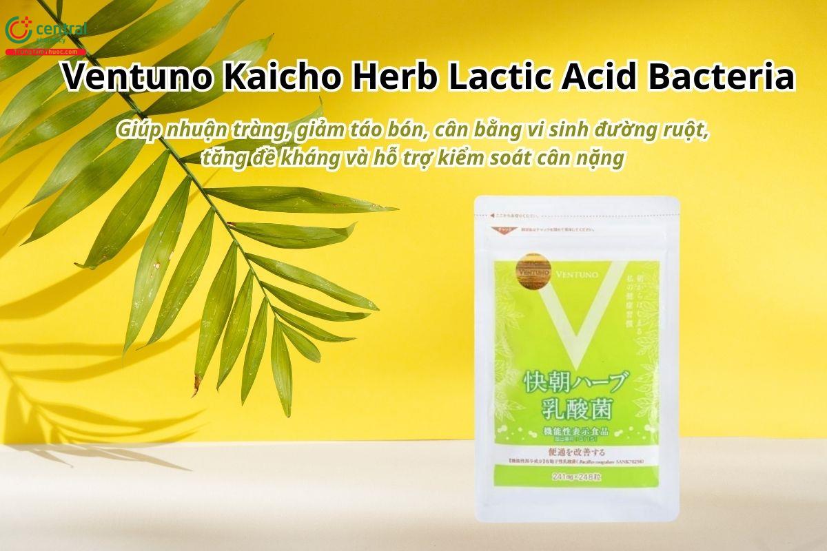 Ventuno Kaicho Herb Lactic Acid Bacteria giúp nhuận tràng, giảm táo bón, cân bằng vi sinh đường ruột, tăng đề kháng và hỗ trợ kiểm soát cân nặng