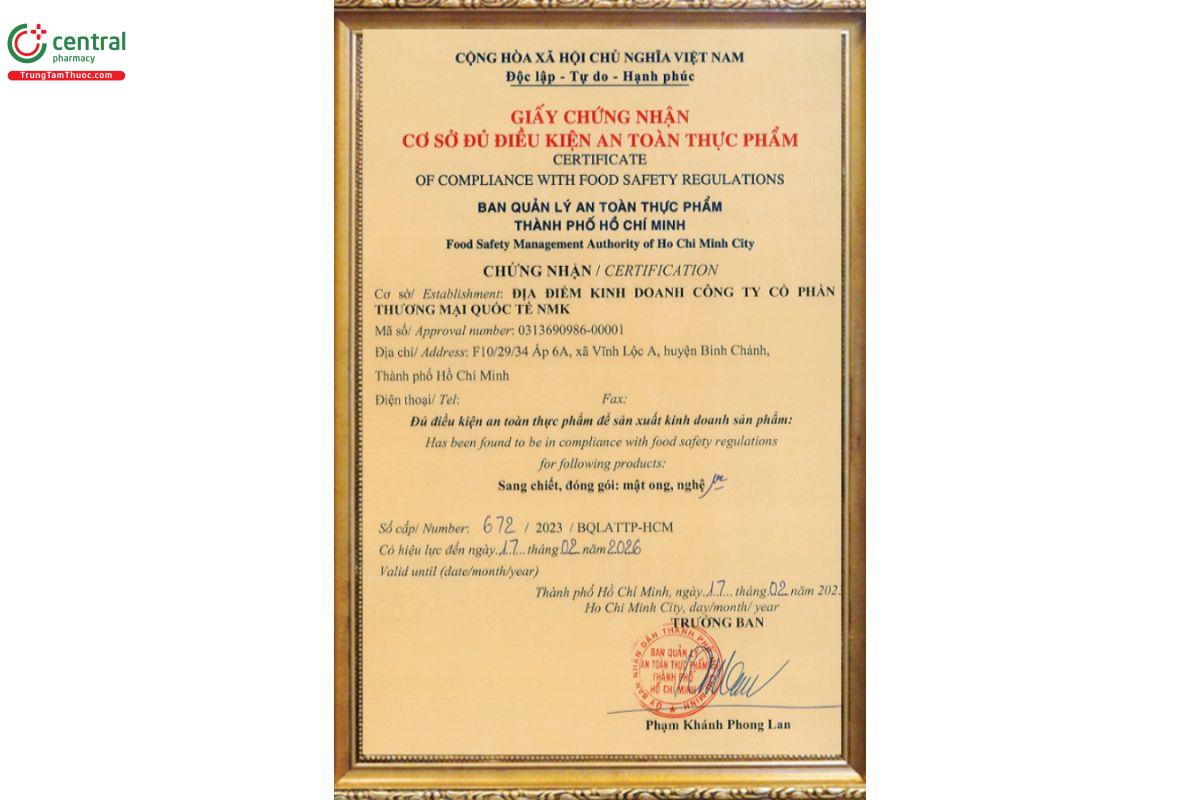 Vhoney - Thương hiệu Mật ong và Nghệ tinh khiết với chất lượng vượt trội