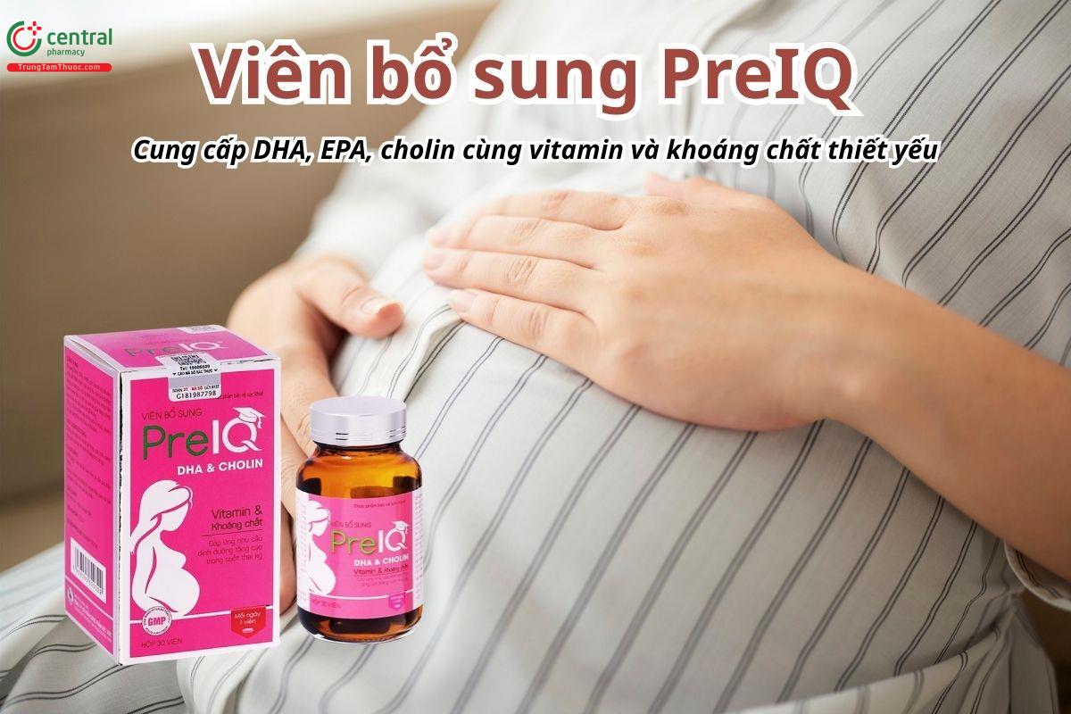 Viên bổ sung PreIQ cung cấp DHA, EPA, cholin cùng vitamin và khoáng chất thiết yếu