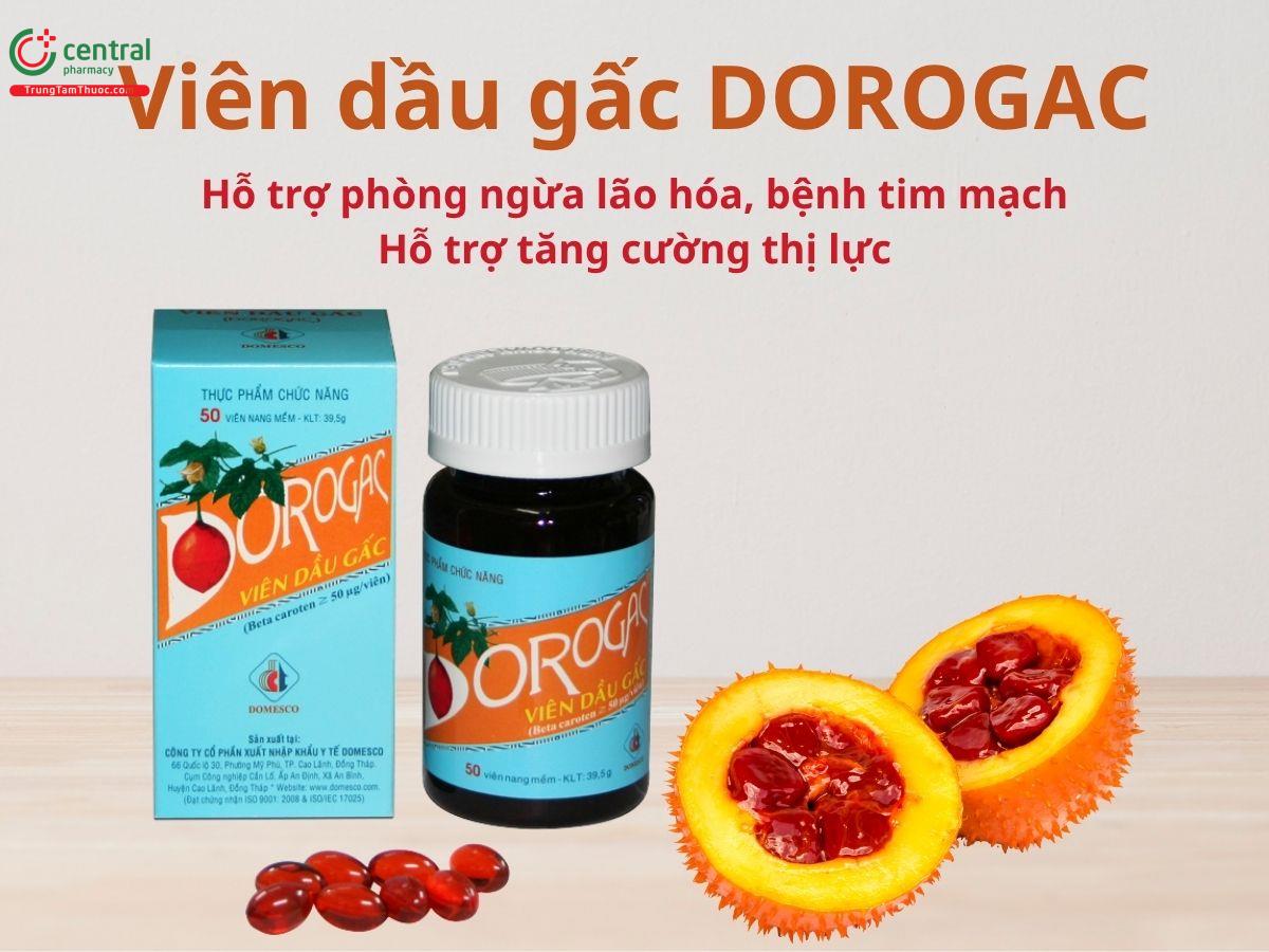 Viên dầu gấc Dorogac hỗ trợ bổ sung vitamin A cho cơ thể