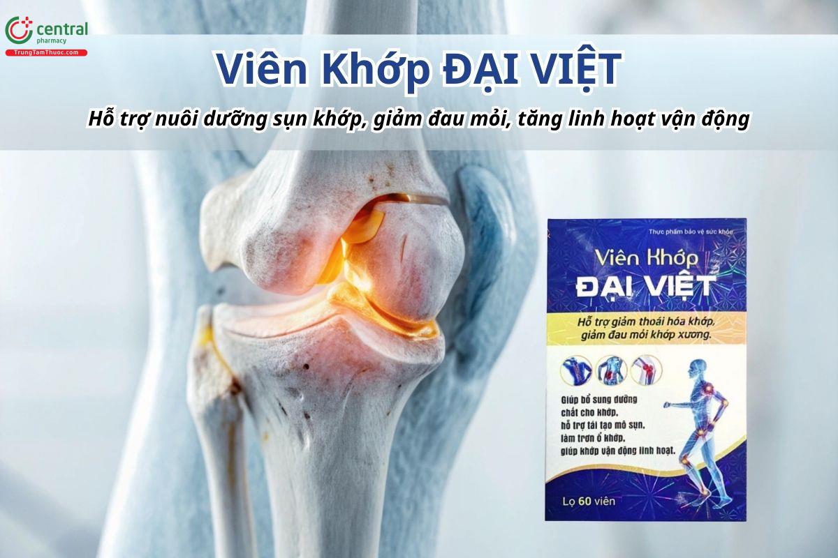 Viên Khớp Đại Việt hỗ trợ nuôi dưỡng sụn khớp, giảm đau mỏi, tăng khả năng vận động