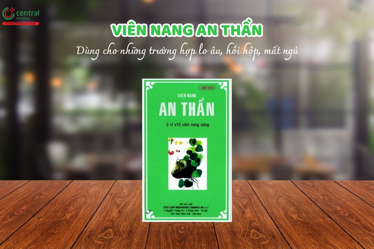 Viên nang An thần, được chiết xuất từ các thảo dược truyền thống tự nhiên, phù hợp cho người bị căng thẳng thần kinh, lo âu, hồi hộp, mất ngủ hoặc khó vào giấc.
