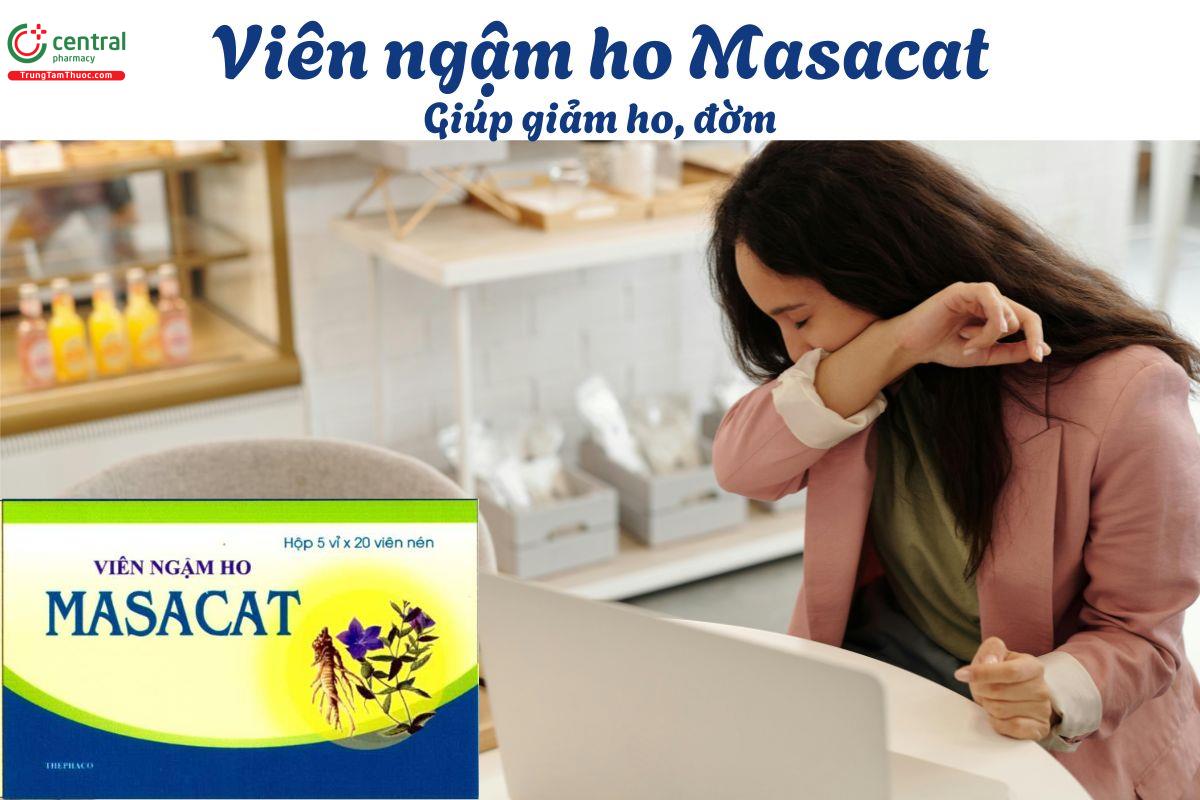 Viên ngậm ho Masacat - Điều trị ho do cảm cúm, ho kèm đờm đặc