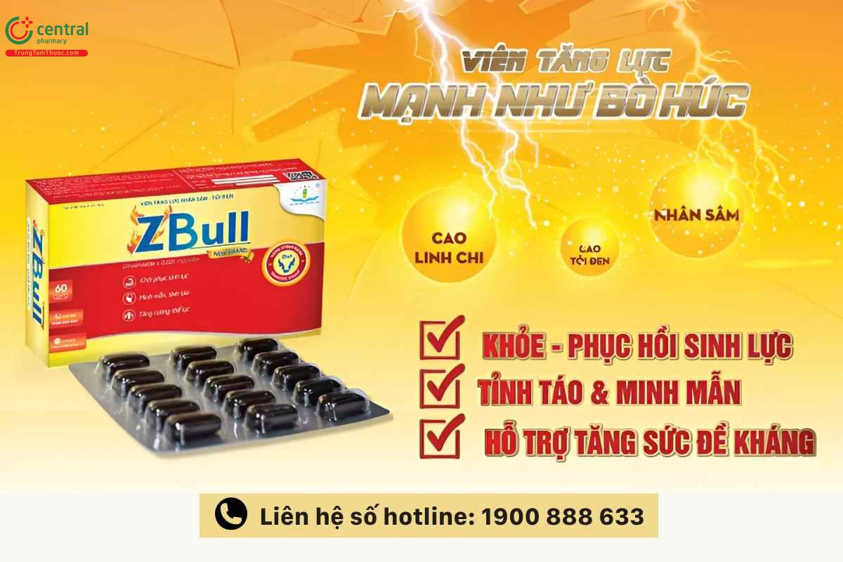 Tác dụng của viên tăng lực nhân sâm tỏi đen Zbull newbrand