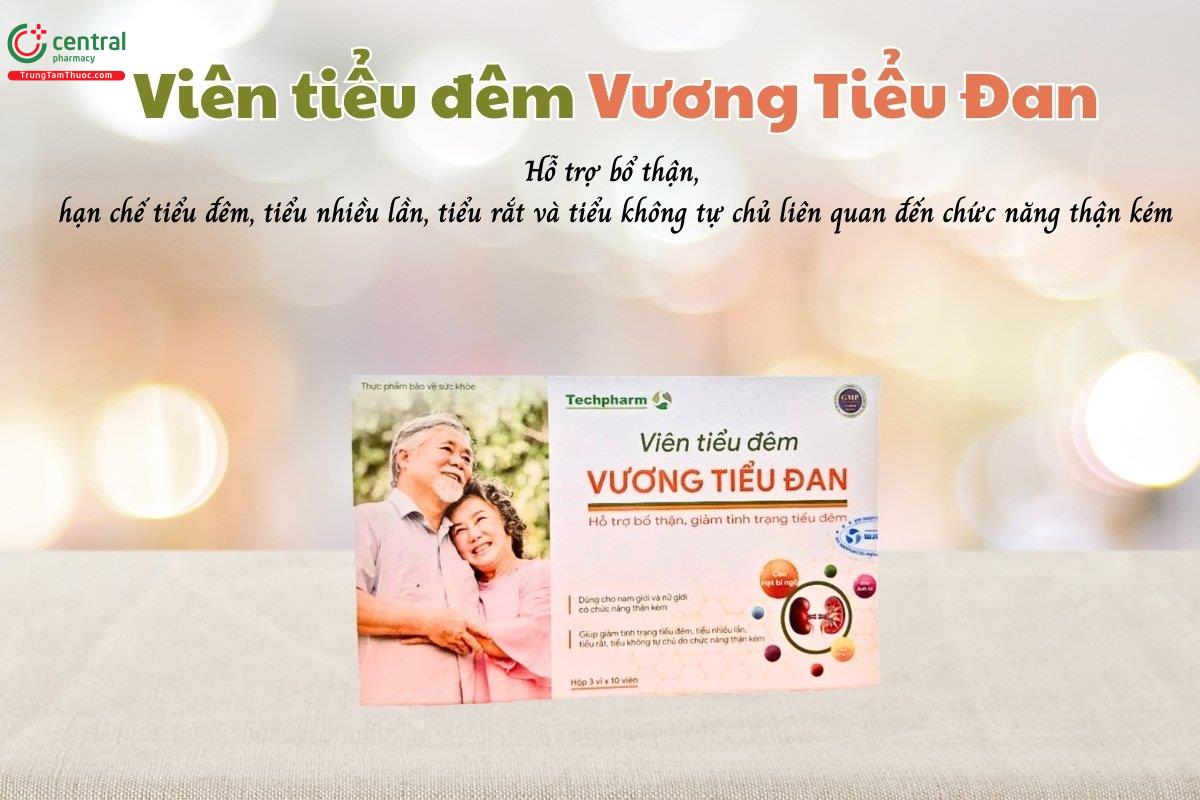 Viên tiểu đêm Vương Tiểu Đan hỗ trợ bổ thận, hạn chế các biểu hiện tiểu đêm, tiểu nhiều lần, tiểu rắt và tiểu không tự chủ liên quan đến chức năng thận kém