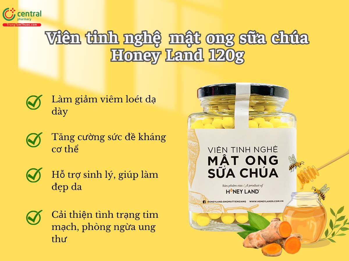Viên tinh nghệ mật ong sữa chúa Honey Land 120g