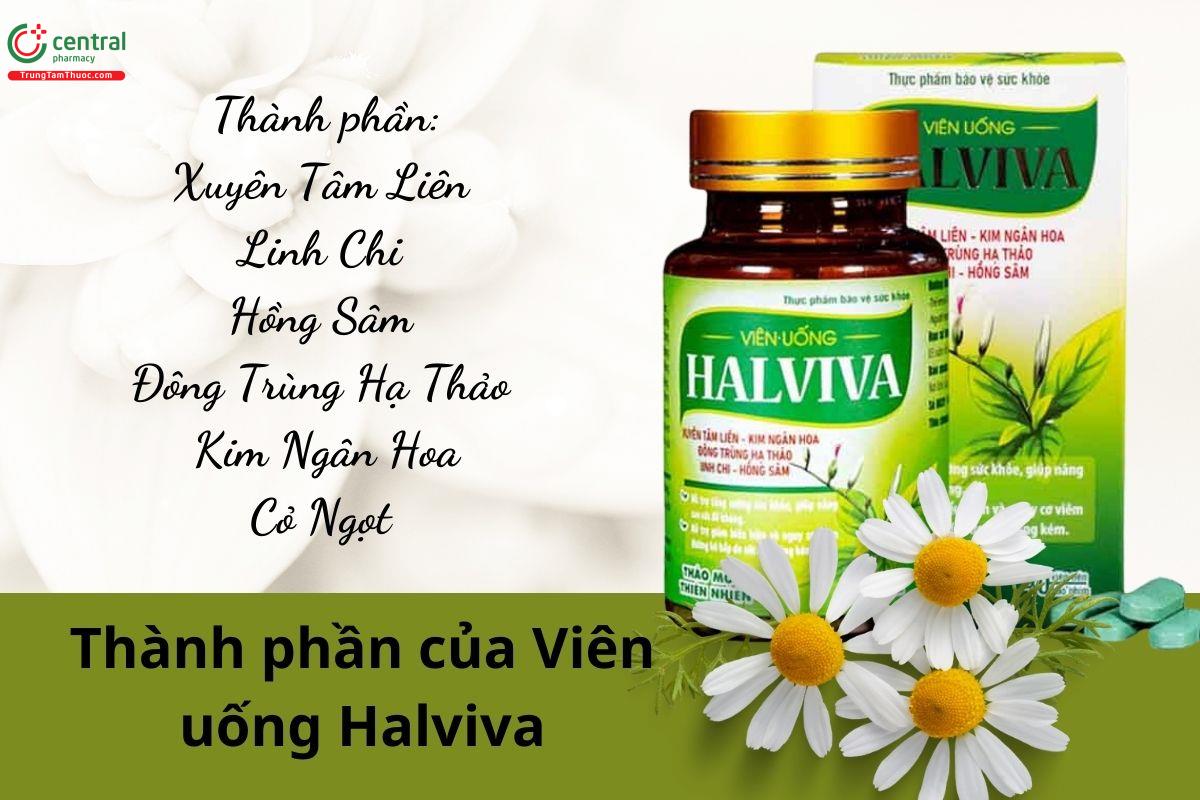 Thành phần của Viên uống Halviva