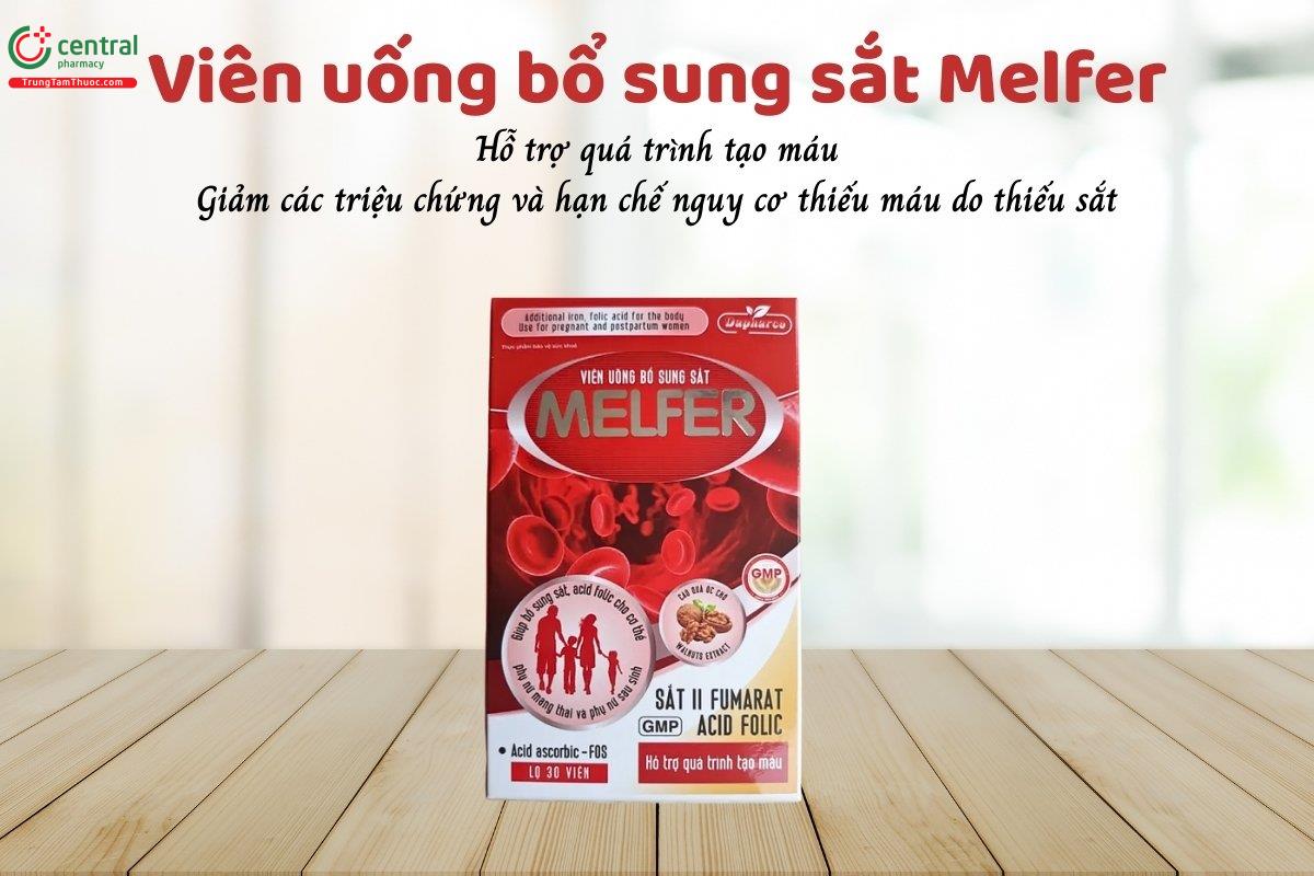 Viên uống bổ sung sắt Melfer - Hỗ trợ quá trình tạo máu