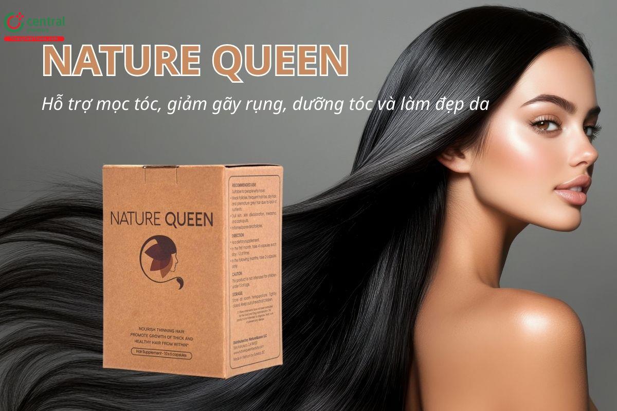 Nature Queen hỗ trợ mọc tóc, giảm gãy rụng, dưỡng tóc và làm đẹp da