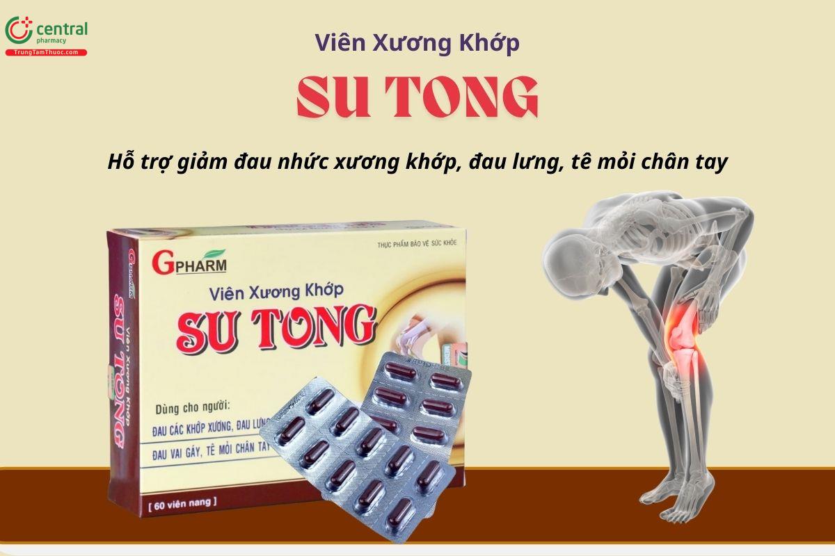 Viên Xương Khớp Su Tong hỗ trợ giảm đau nhức xương khớp, đau lưng, tê mỏi chân tay