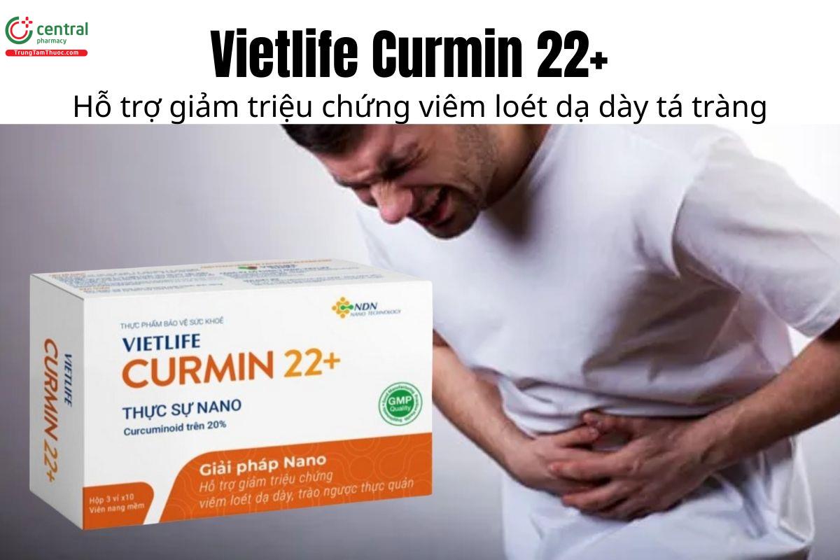 Vietlife Curmin 22+ - Hỗ trợ giảm triệu chứng viêm loét dạ dày tá tràng