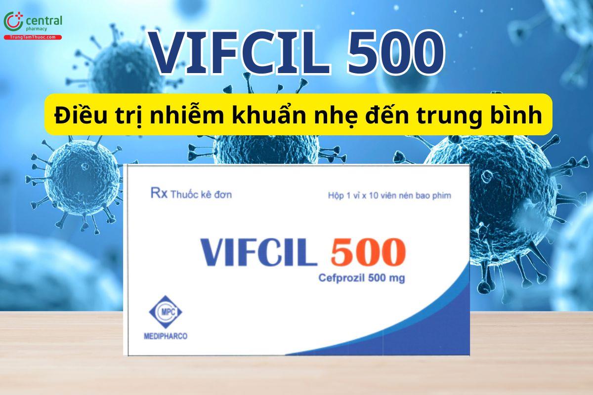 Vifcil 500 điều trị nhiễm khuẩn từ nhẹ đến trung bình