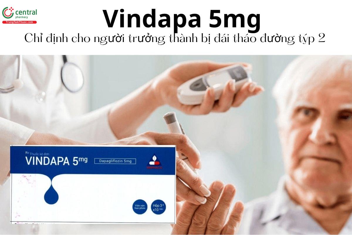 Thuốc Vindapa 5mg - Chỉ định cho người trưởng thành bị đái tháo đường týp 2