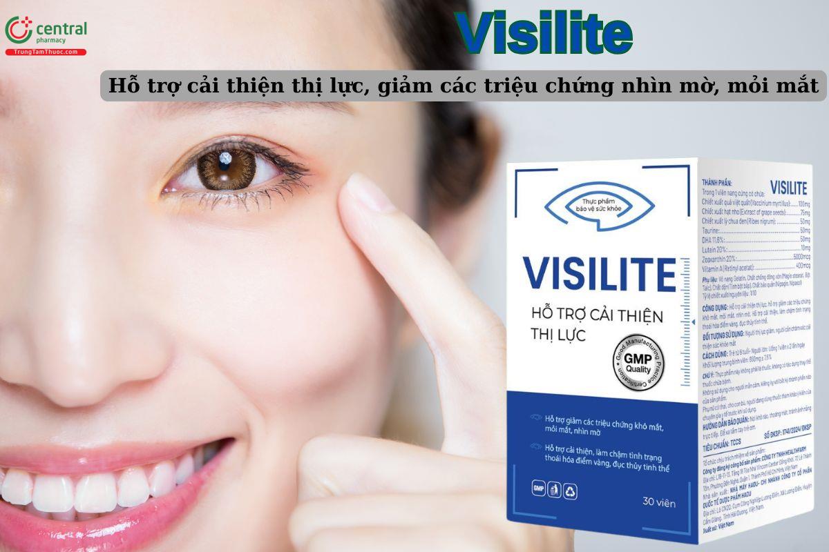 Viên uống Visilite giúp giảm nhìn mờ, mỏi mắt, cải thiện thị lực