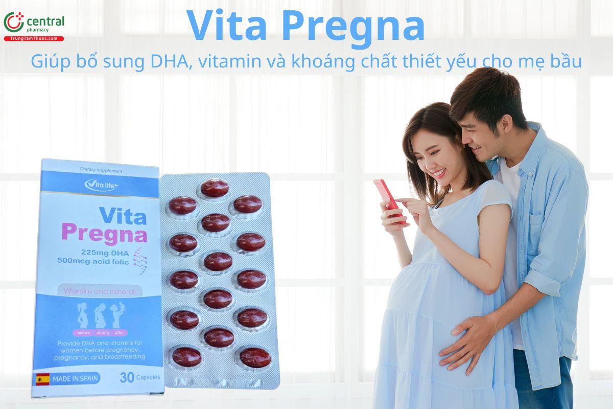 Vita Pregna bổ sung DHA, vitamim và khoáng chất cho mẹ có thai