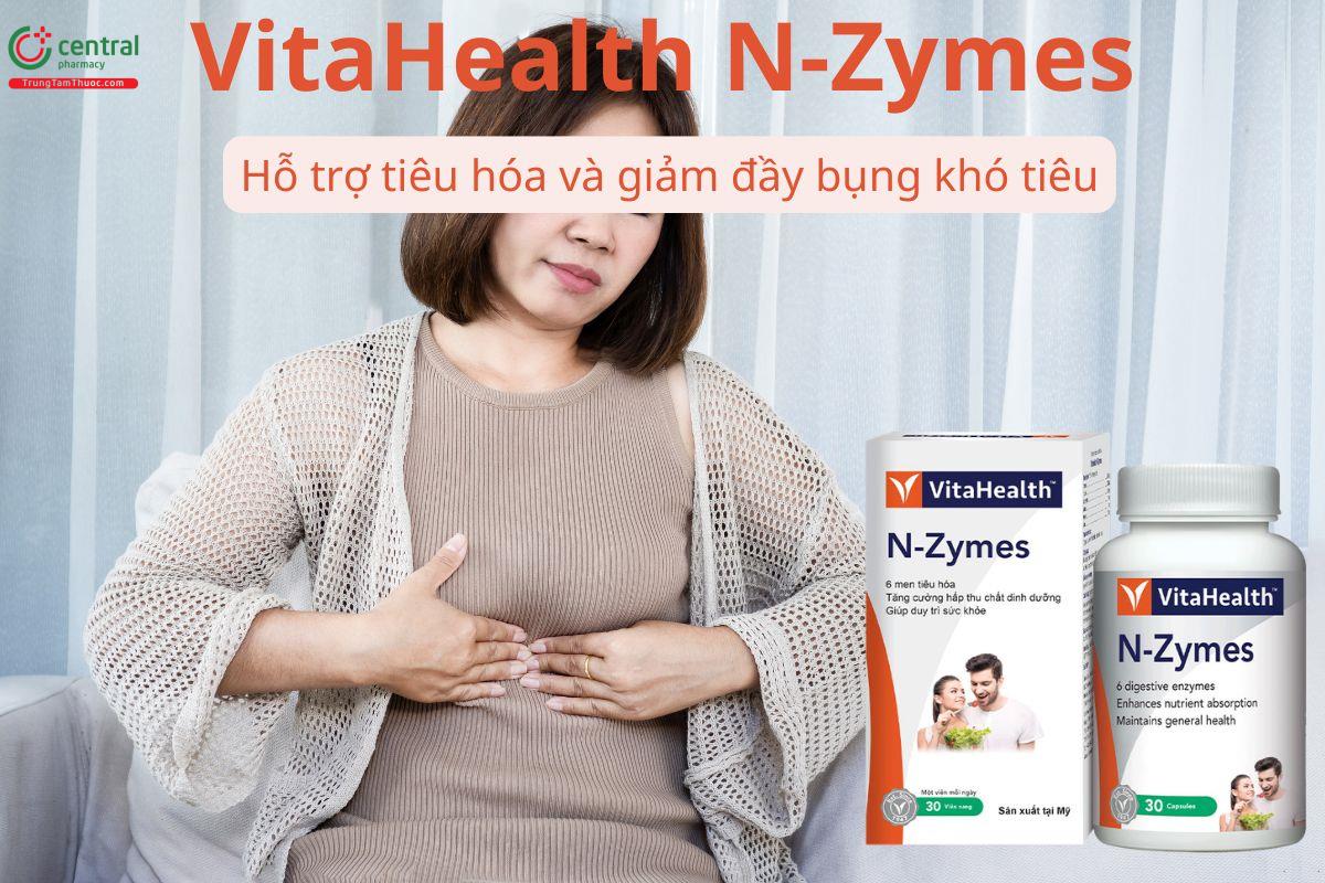VitaHealth N-Zymes hỗ trợ tiêu hóa và giảm đầy bụng khó tiêu