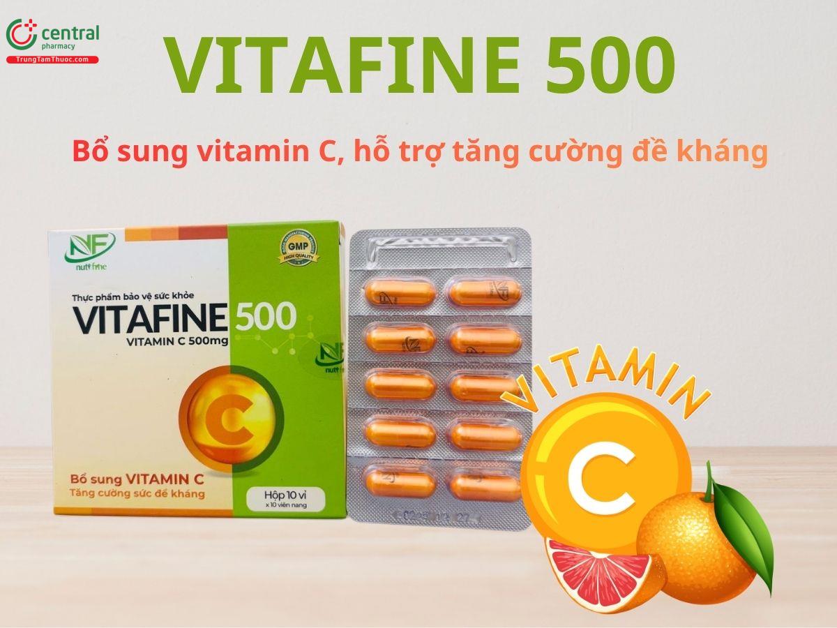Vitafine 500 bổ sung vitamin C, hỗ trợ tăng cường đề kháng cho cơ thể
