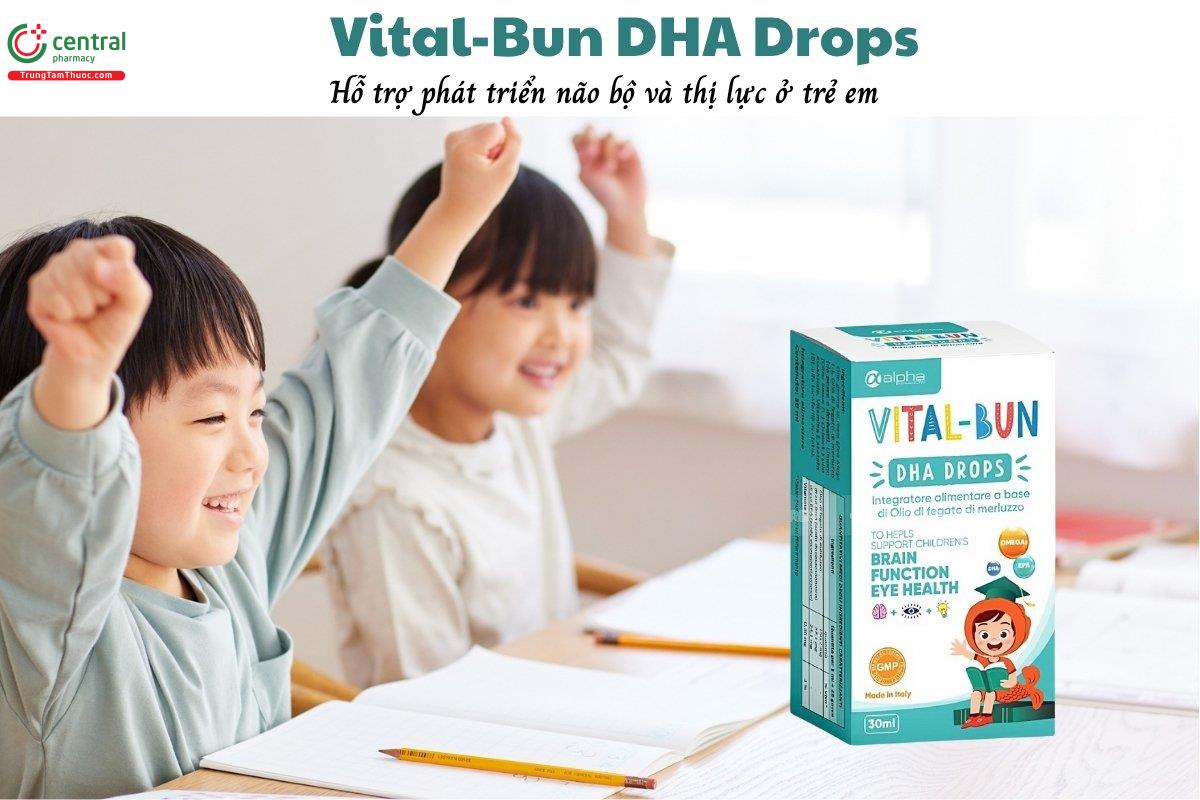 Vital-Bun DHA Drops hỗ trợ phát triển não bộ và thị lực ở trẻ