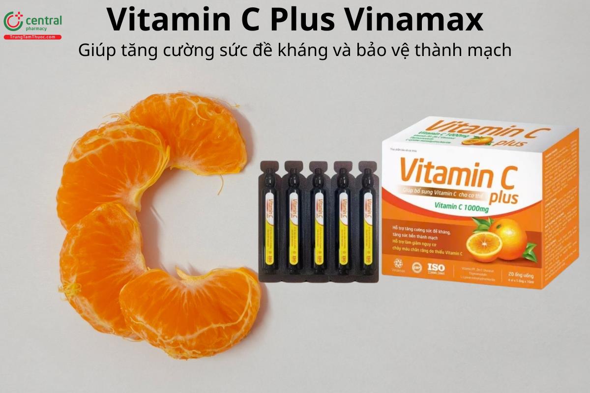 Vitamin C Plus Vinamax giúp bổ sung vitamin C, hỗ trợ sức đề kháng