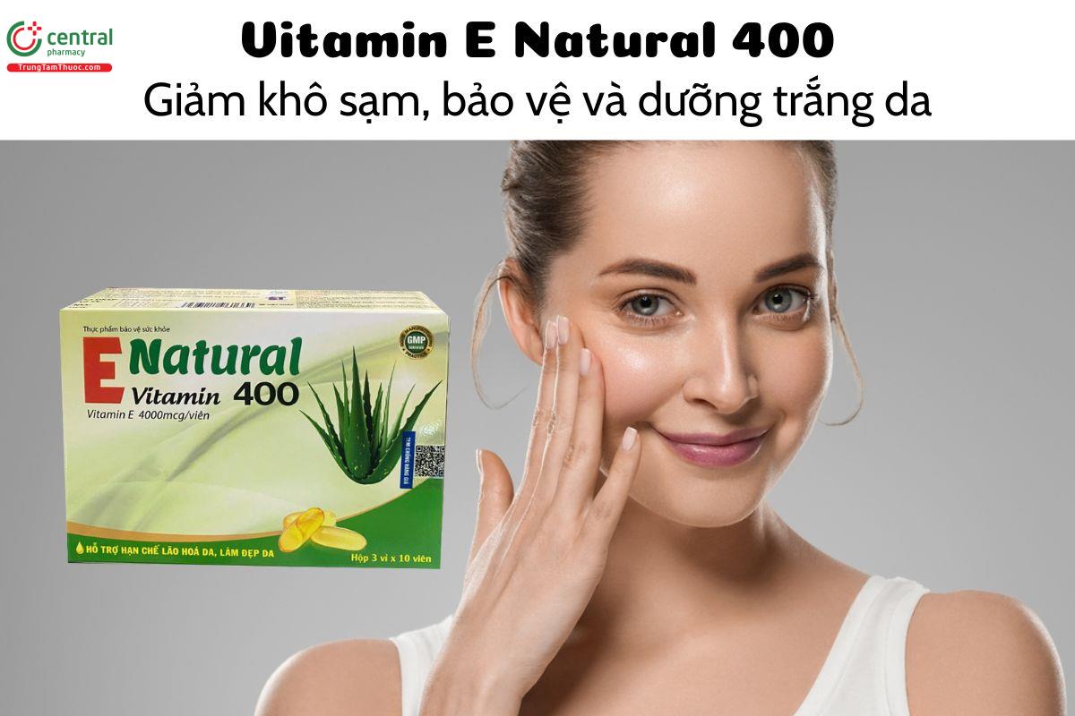 Vitamin E Natural 400 Santex - Giảm khô sạm, bảo vệ và dưỡng trắng da