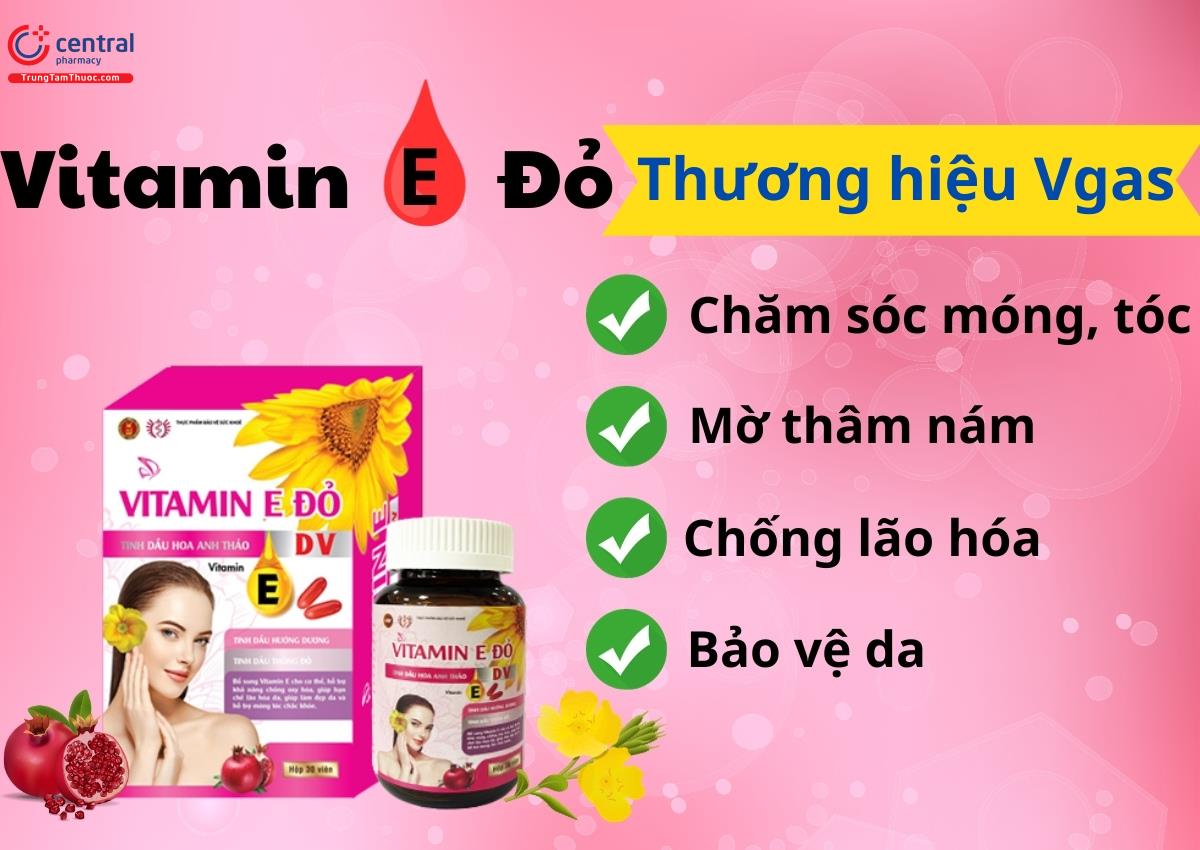 Vitamin E đỏ DV - Công thức vượt trội giúp hạn chế lão hóa da