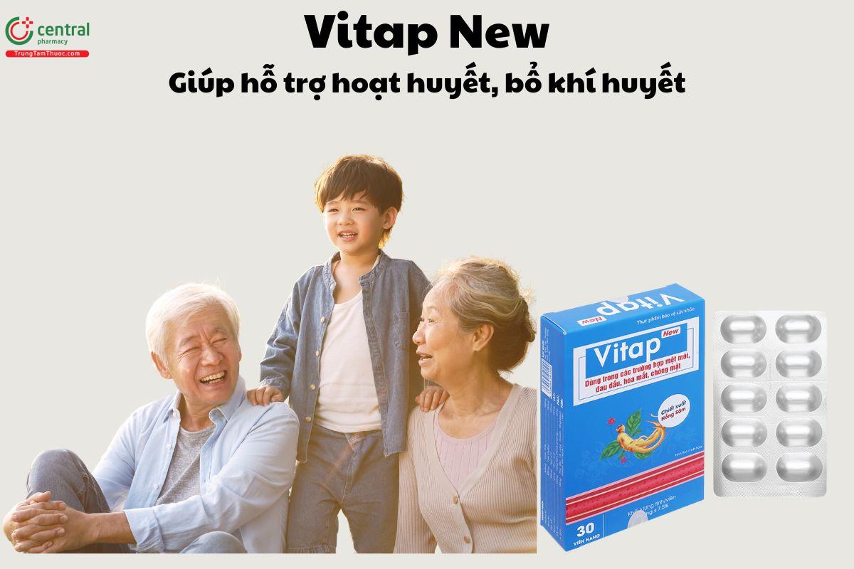 Vitap New - Giúp bổ khí huyết, giảm các biểu hiện do khí huyết kém