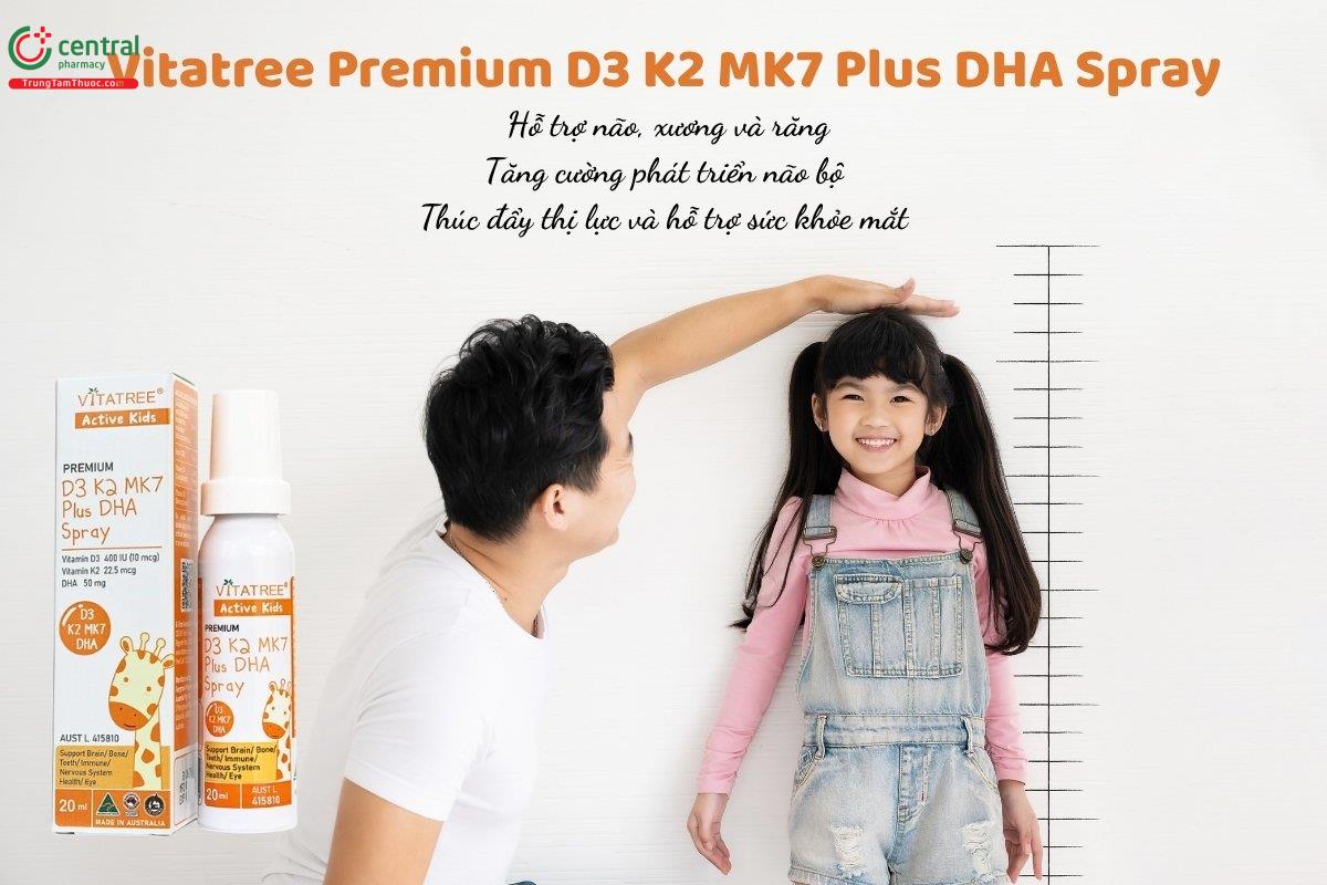 Vitatree Premium D3 K2 MK7 Plus DHA Spray