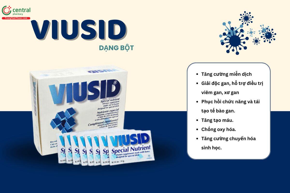 Viusid (dạng bột) hỗ trợ bảo vệ và phòng ngừa viêm gan virus, xơ gan, ung thư gan