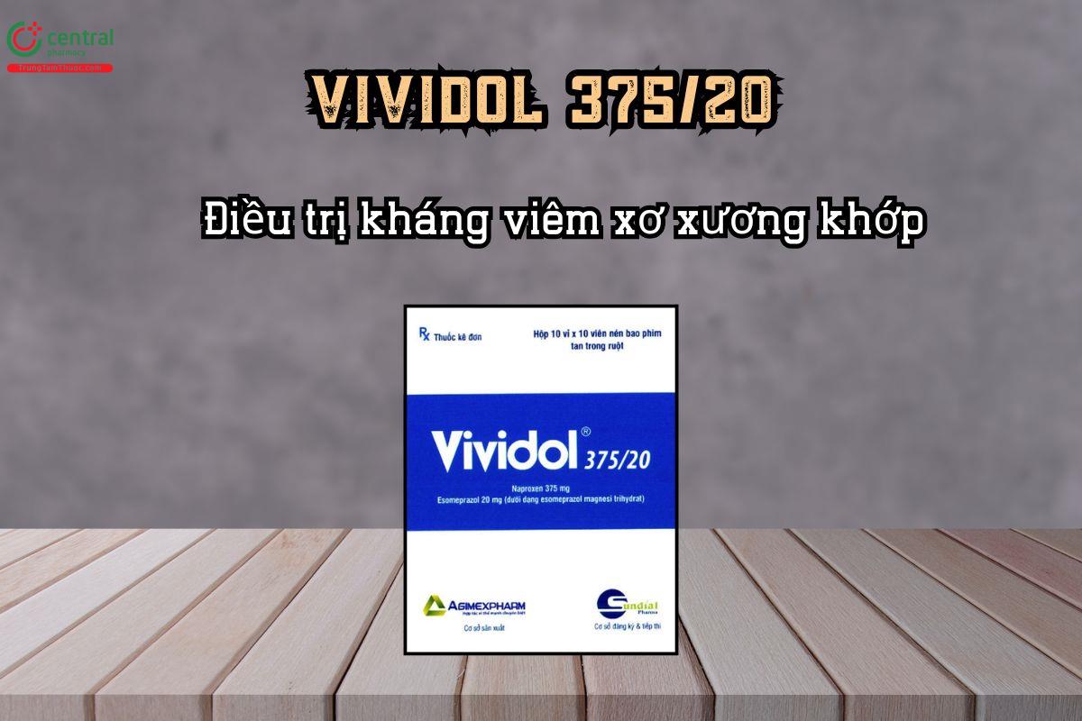 Thuốc Vividol 375/20 giảm đau, kháng viêm xơ xương khớp
