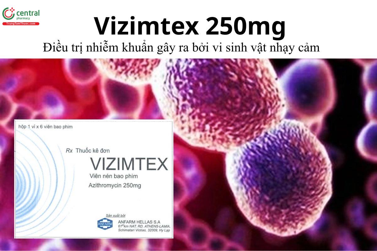 Thuốc Vizimtex 250mg - Điều trị nhiễm khuẩn gây ra bởi vi sinh vật nhạy cảm