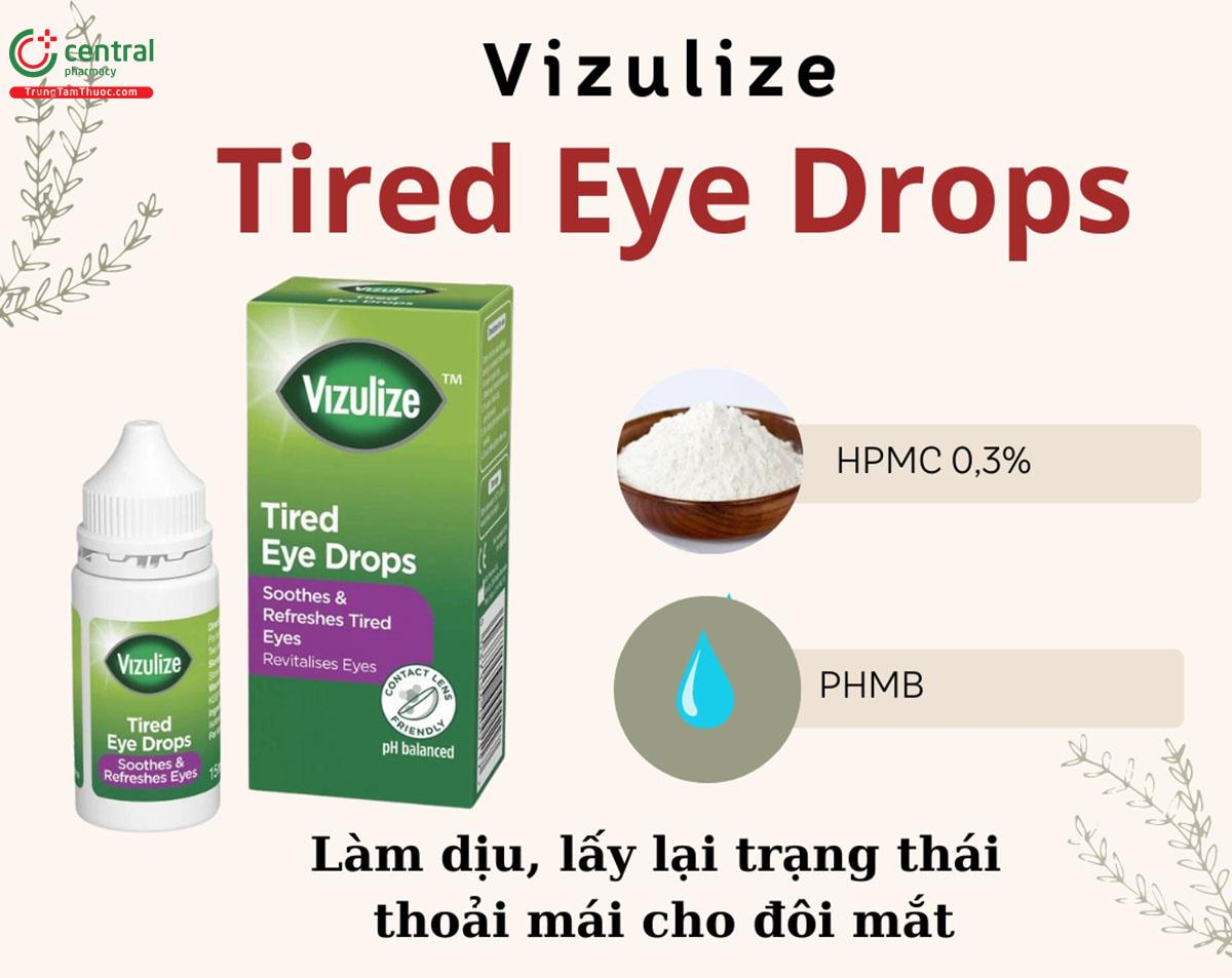 Dung dịch nhỏ mắt Vizulize Tired Eye Drops 15ml - Gìn giữ đôi mắt sáng