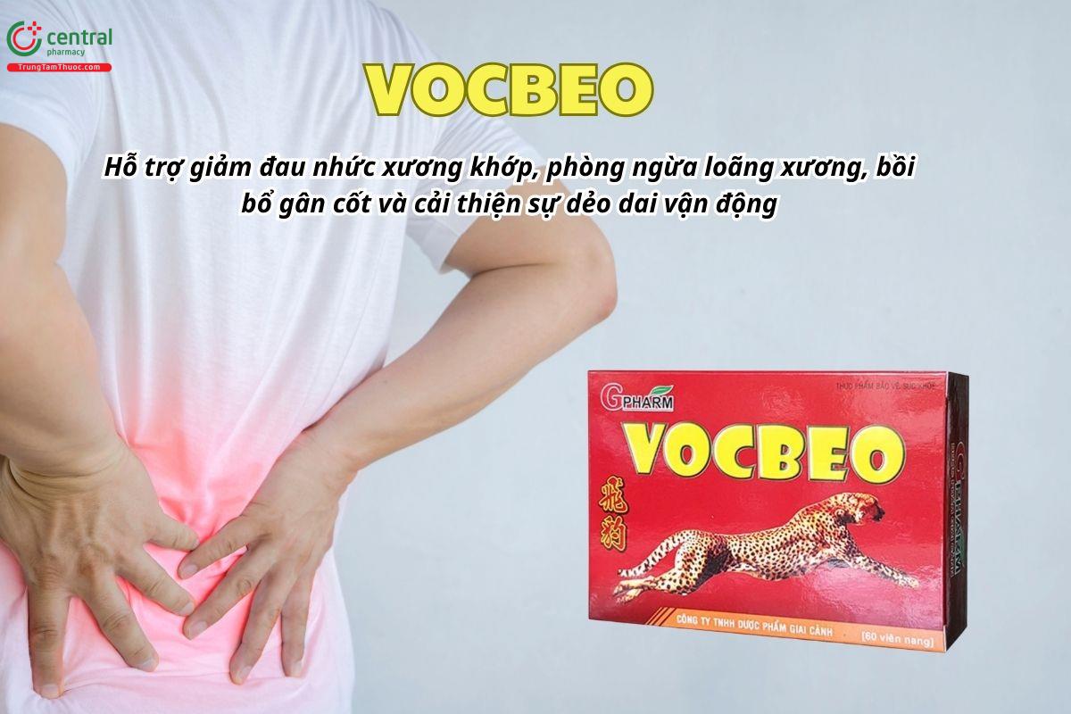 Vocbeo Gpharm hỗ trợ giảm đau nhức xương khớp, phòng ngừa loãng xương, bồi bổ gân cốt và cải thiện sự dẻo dai vận động